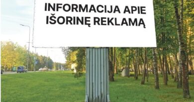 Informacija gyventojams ir verslo atstovams dėl išorinės reklamos